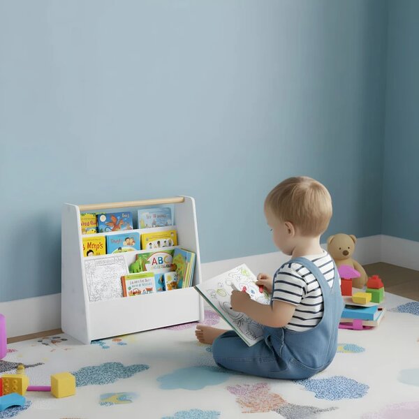Biblioteca pentru copii - MONTESSORI raft cu 3 compartimente
