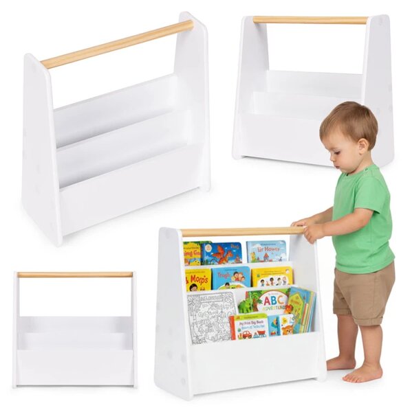 Biblioteca pentru copii - MONTESSORI raft cu 3 compartimente