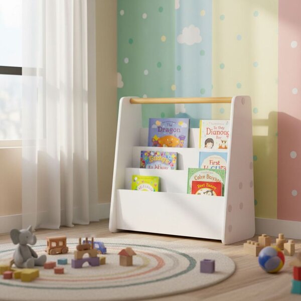Biblioteca pentru copii - MONTESSORI raft cu 3 compartimente
