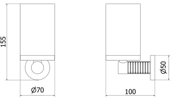 Mexen Triv, suport pentru periuță de dinți de perete, alb / cupru mat, 70A33051-65W