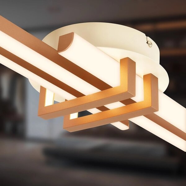 Brilo - Plafonieră LED TINKA, 21W, 230V, 3000K, cupru