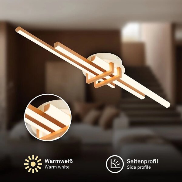 Brilo - Plafonieră LED TINKA, 21W, 230V, 3000K, cupru