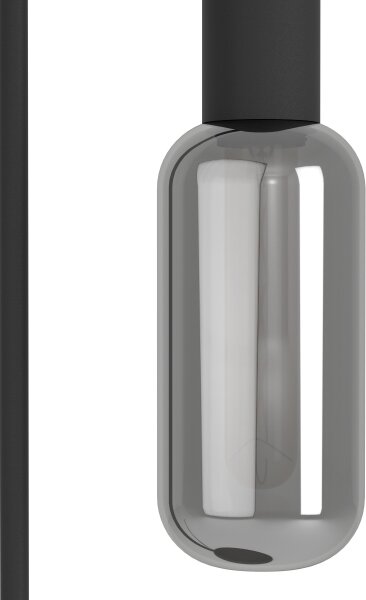 Eglo 901008 - Lampadar MAIONE 1xE27/4W/230V negru/fumuriu