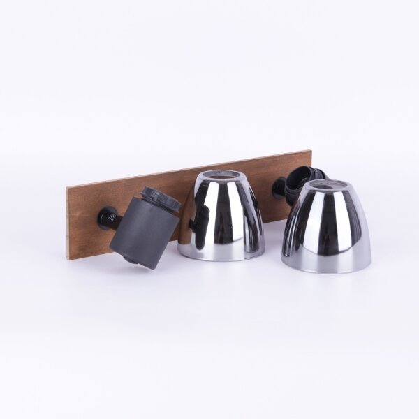 Spot de perete CLAUDE 2xE14/40W/230V negru/lemn Globo 54307-2W
