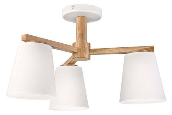 Lustră aplicată ELLIE 3xE27/15W/230V alb/stejar