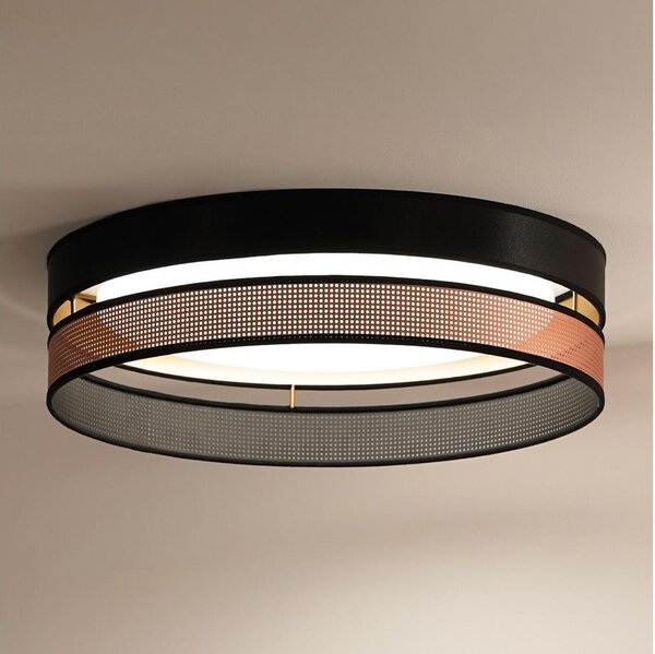Duolla-Plafonieră LED ROLLER DUO SHINY LED/24W/230V d. 45 cm negru/cupru