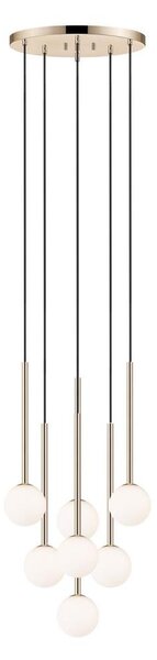 Lustră pe cablu Zuma Line P0574-07F-F7AA ARCTURUS 7xG9/4W/230V auriu