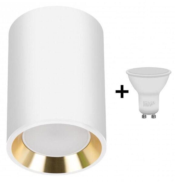 Spot LED CHLOE 1xGU10/6W/230V alb/auriu rotund