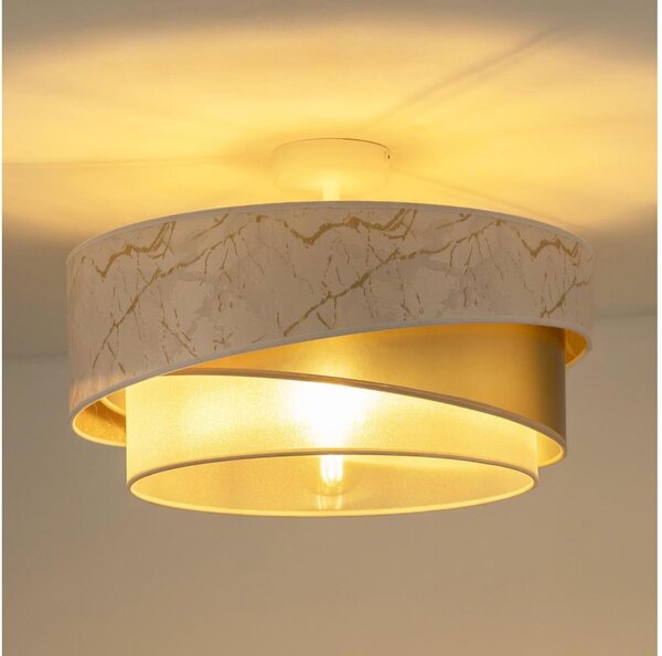 Lustră aplicată Duolla KOBO 1xE27/15W/230V d. 45 cm alb/auriu
