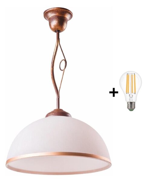 Lustră LED pe tijă Brilagi ANTICO 1xE27/60W/230V bronz patină