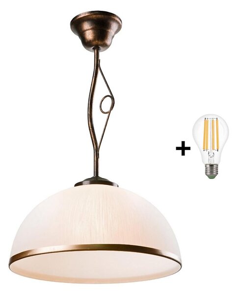 Lustră LED pe tijă Brilagi ANTICO 1xE27/60W/230V bronz patină