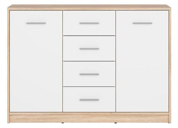 Comodă Nepo Plus 6 (stejar sonoma + alb) . Promo -10%. 1098302