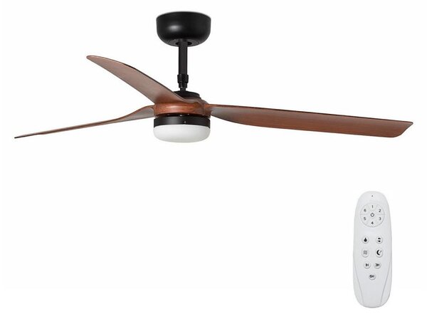 Ventilator LED de tavan FARO 33817-21 PUNT LED/24W/230V lemn/negru + telecomandă