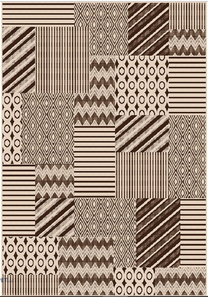 Covor Bucatarie, Natura 19210 19, Crem Maro Dreptunghi, 80x150