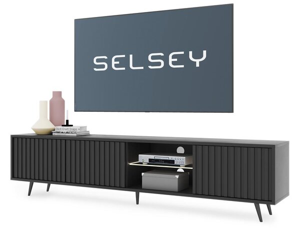 Masă TV Biel 175 (cu iluminat) (negru). Promo -22%. 1098825