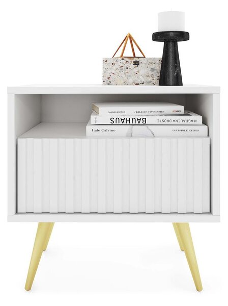 Noptieră Biel B3 (alb + auriu). Promo -15%. 1098855