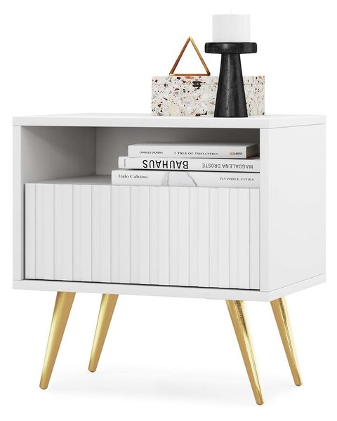 Noptieră Biel B3 (alb + auriu). Promo -15%. 1098855