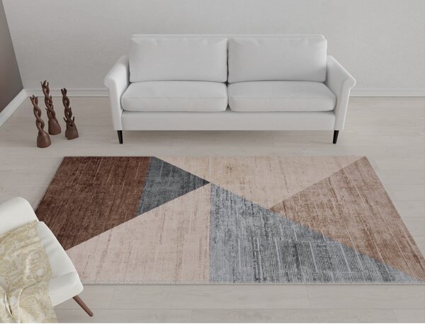 Covor maro/bej lavabil 150x80 cm - Vitaus