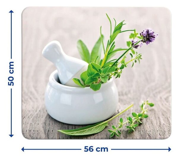 Protecție din sticlă pentru peretele de lângă aragaz Wenko Herb, 50 x 56 cm