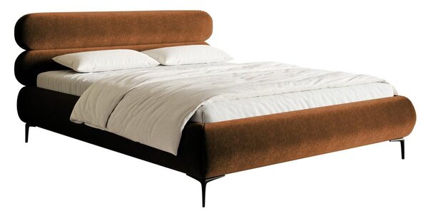 Pat matrimonial 160 cm Rirri 160B (cu somieră) (miere + negru). Promo -20%. 1099892