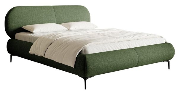 Pat matrimonial 160 cm Octave 160B (cu somieră) (măslin + negru). Promo -22%. 1100037