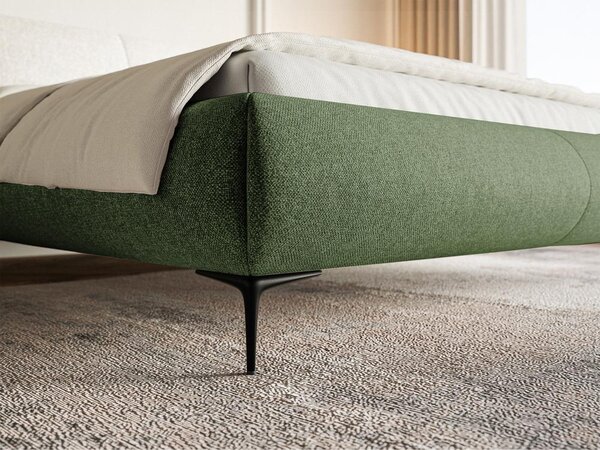 Pat matrimonial 160 cm Octave 160B (cu somieră) (măslin + negru). Promo -22%. 1100037