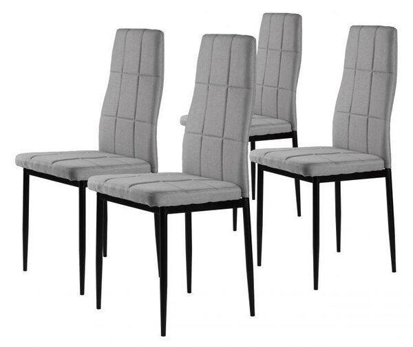 Set 4 scaune gri cu design modern