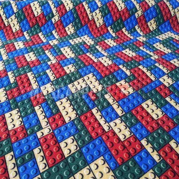 Traversa Model Print Lego, Diverse Latime 400 cm, Multicolor Dreptunghi, 300 x 400