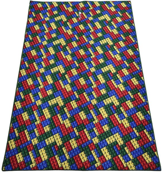 Traversa Model Print Lego, Diverse Latime 400 cm, Multicolor Dreptunghi, 300 x 400