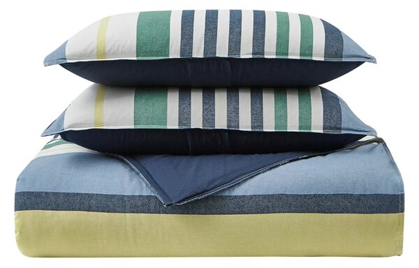 Set lenjerie de pat Nautica Dover, pat dublu, 4 piese, 100% bumbac, 240 x 260 cm, 200 x 220 cm, 2 x 50 x 70 cm