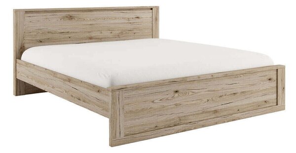 Pat Fresno T108Dublu, Maro deschis, 160x200, PAL laminat, Somiera pat, 170x212x80cm