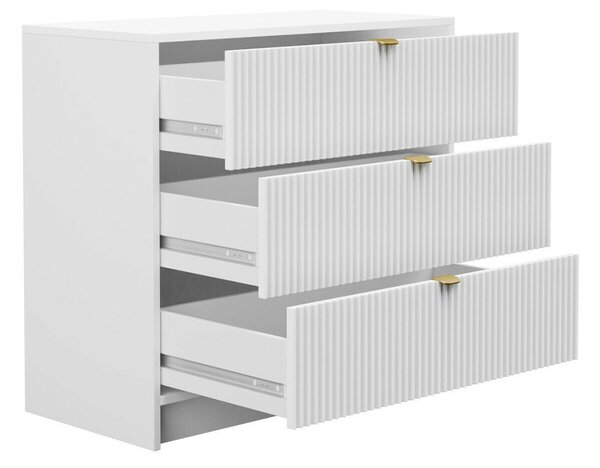 Comodă Comfivo Papilio I, Alb, MDF, PAL laminat, 75x80x40cm, 27.5 kg