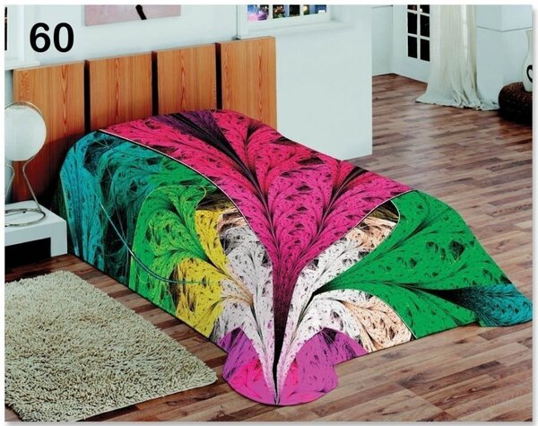 Pătură decorativă colorată cu pene Lăţime: 155 cm | Lungime: 220 cm