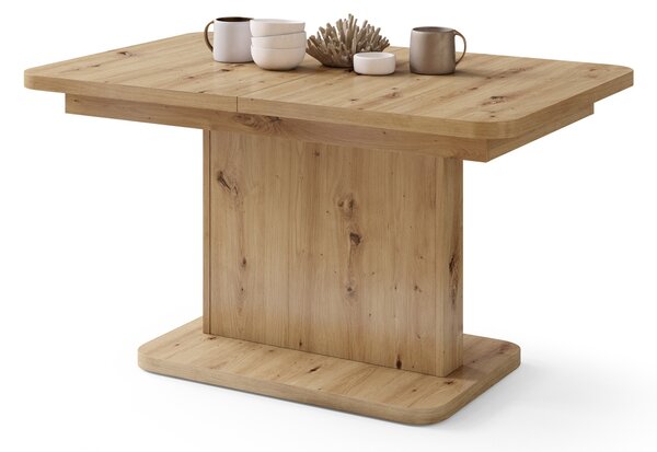 Mazzoni ASTON MINI-Z Stejar Artisan - MĂSUȚĂ DE CAFEA MODERNĂ EXTENSIBILĂ REGLABILĂ PE ÎNĂLȚIME MASĂ TRANSFORMABILĂ