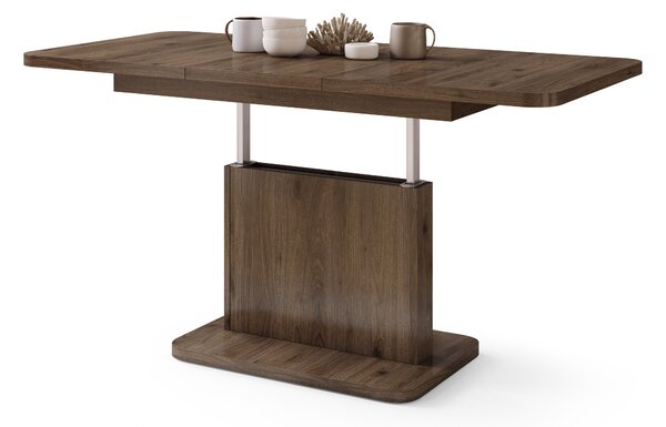 Mazzoni ASTON MINI-Z Nuc Elegant - MĂSUȚĂ DE CAFEA MODERNĂ EXTENSIBILĂ REGLABILĂ PE ÎNĂLȚIME MASĂ TRANSFORMABILĂ