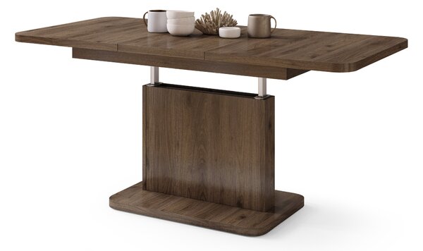 Mazzoni ASTON MINI-Z Nuc Elegant - MĂSUȚĂ DE CAFEA MODERNĂ EXTENSIBILĂ REGLABILĂ PE ÎNĂLȚIME MASĂ TRANSFORMABILĂ