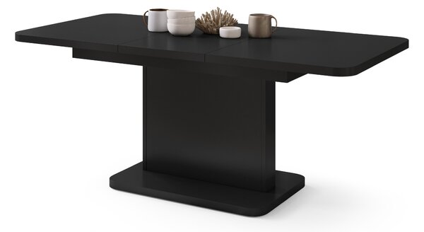 Mazzoni ASTON MINI-Z Negru Mat - MĂSUȚĂ DE CAFEA MODERNĂ EXTENSIBILĂ REGLABILĂ PE ÎNĂLȚIME MASĂ TRANSFORMABILĂ