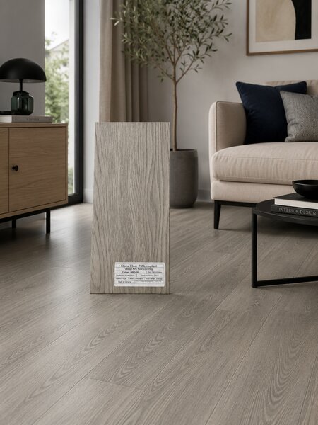 Parchet LVT 8003-26 Gri Aspect Lemn - Pardoseala Vinil 2.5 mm, Clasa Trafic 33 2.2 mp = 1 cutie ( 14 buc 15 x 1050 cm)
