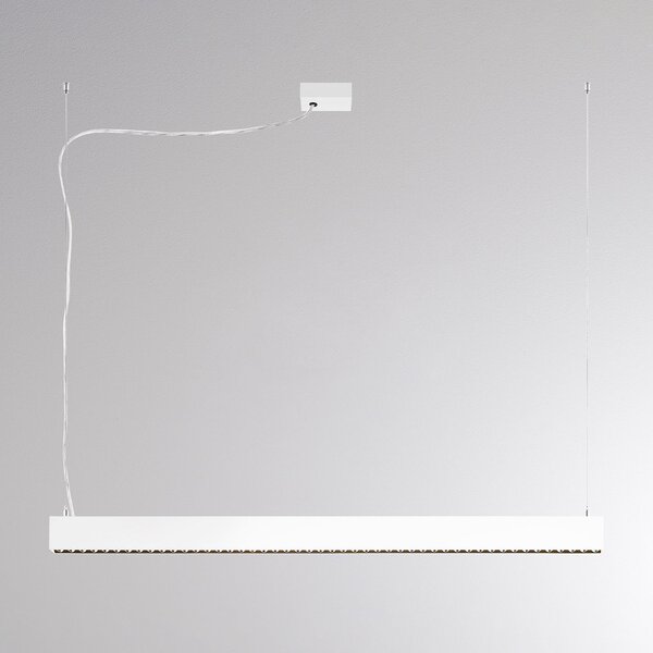 Molto Luce Lampă suspendată LED PERFORA PROLINE M, albă, 106 cm, DALI up/down, reglabil, Alb, Camera de zi / sufragerie, Aluminiu, Modern