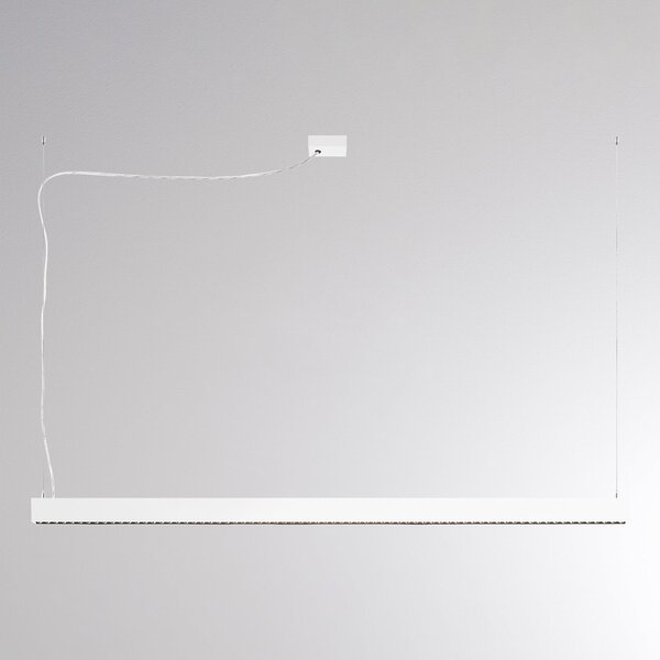 Molto Luce Lampă suspendată LED PERFORA PROLINE XL, albă, 159 cm, DALI up/down, reglabil, Alb, Camera de zi / sufragerie, Aluminiu, Modern