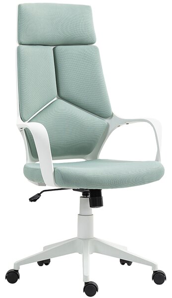 HOMCOM Scaun pentru Birou sau Gaming în Material Textil cu Spătar Înalt Verde | Aosom Romania