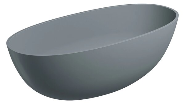 Cada freestanding, Omnires SHELL M+, 160 x 75 cm, gri cenușă mat