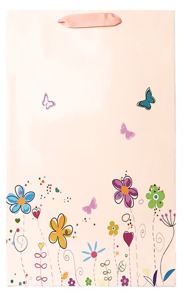 SET 10 pungi de cadou mare cu model vara - floricele