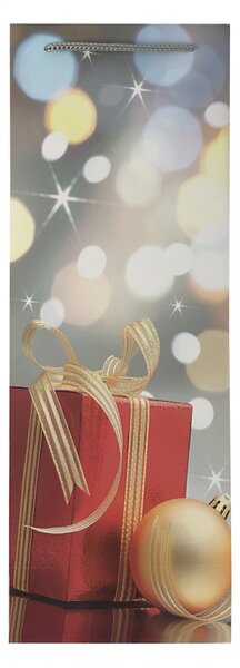 SET 10 pungi de Cadou pentru sticla cu model de Craciun