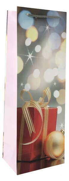 SET 10 pungi de Cadou pentru sticla cu model de Craciun