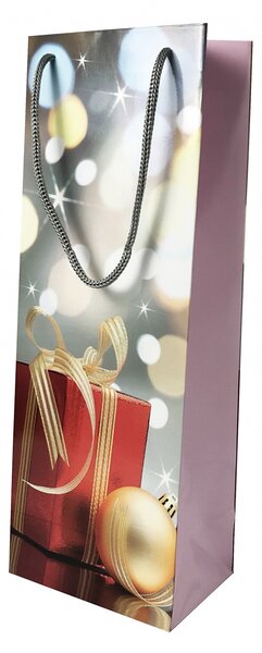 SET 10 pungi de Cadou pentru sticla cu model de Craciun