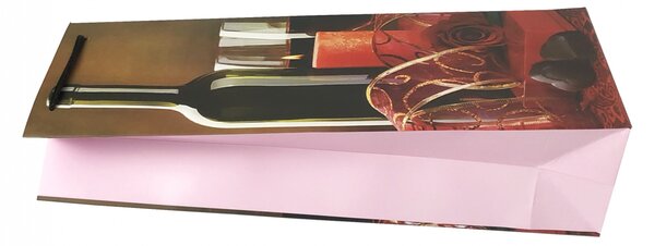 SET 10 pungi de Cadou pentru sticla cu model cu lumanari si ciocolata