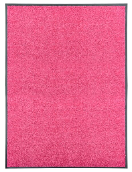Covoraș de ușă lavabil roz 90x120 cm