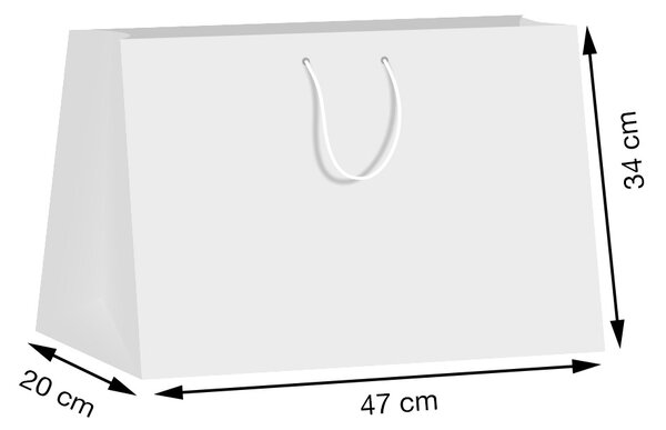 SET 10 pungi de cadou uni XXL ALBE