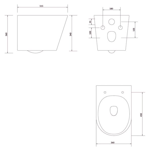 Set vas WC suspendat Omnires Tampa, cu capac quick release si soft close ,alb lucios